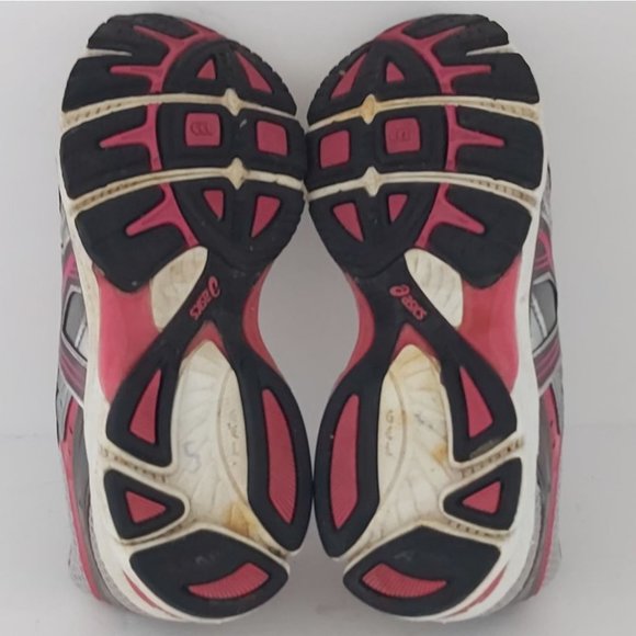 Asics Gray and Pink Athletic Shoes - Picture 7 of 8